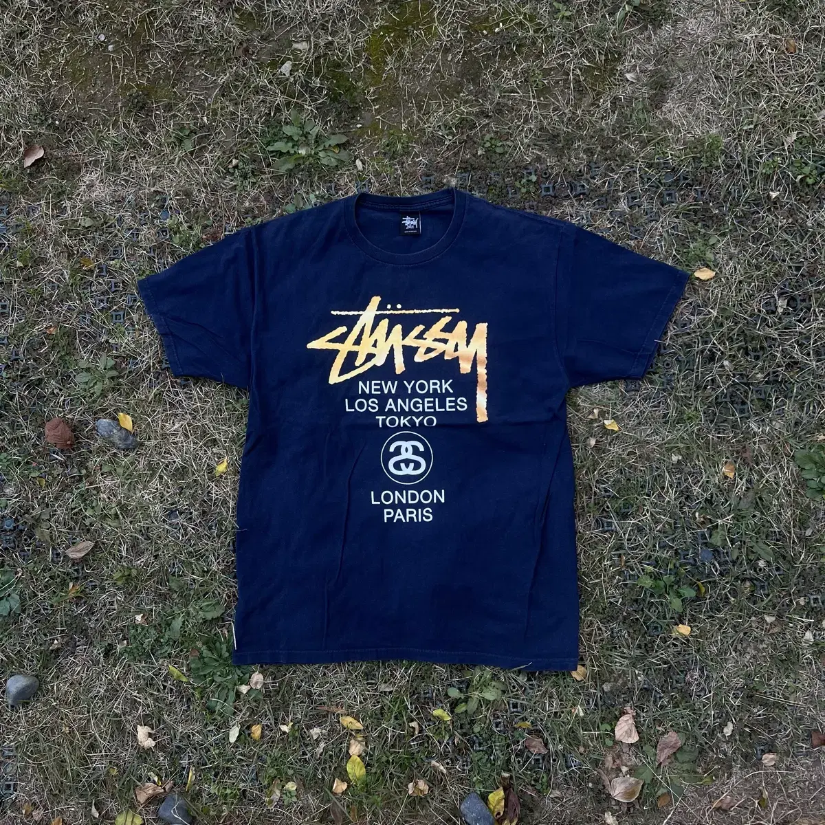 Stussy World Tour Gold & Blue(L)